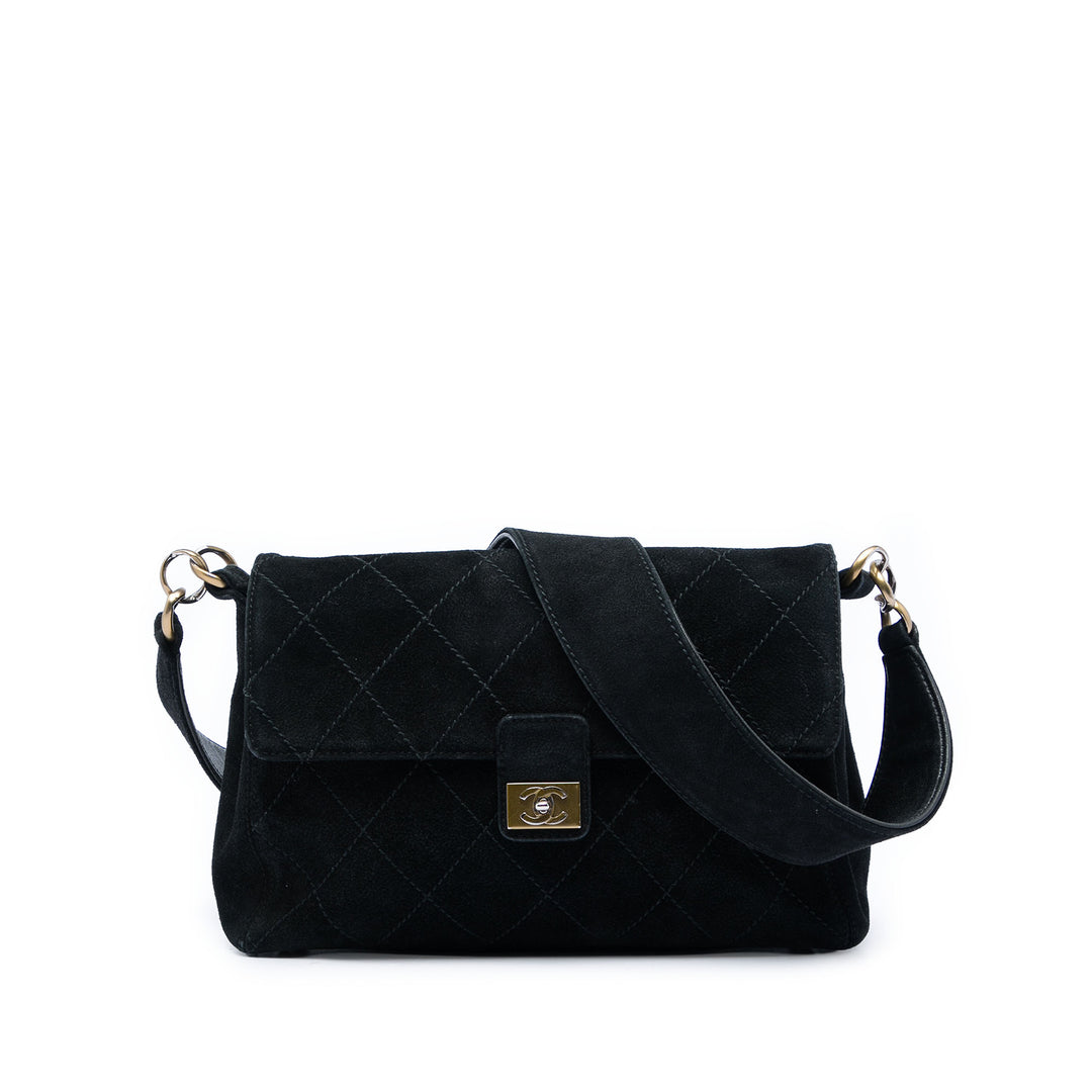 Chanel CC Matelassé Daim Sac bandoulière