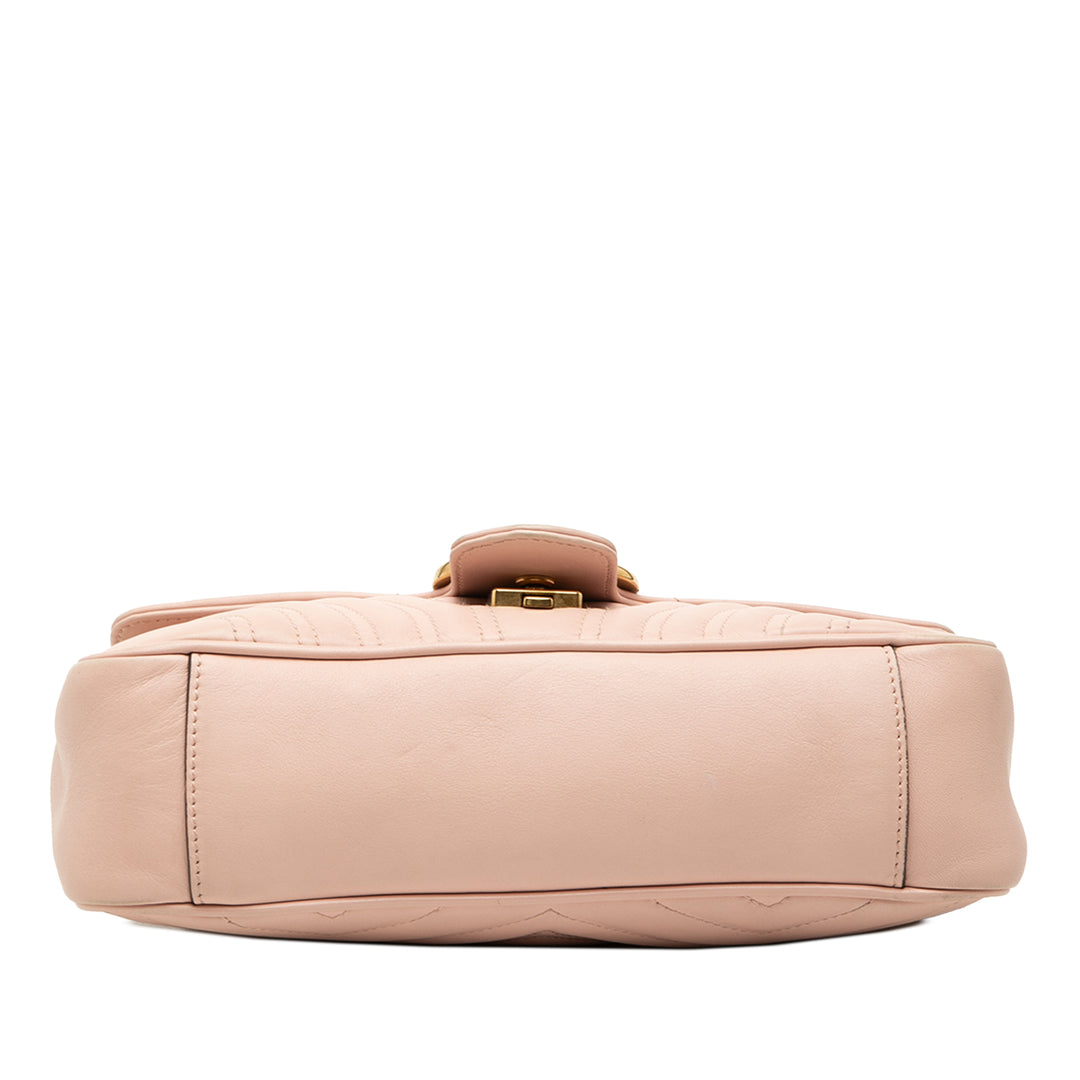 GG Marmont Matelasse Sac Moyen Rose