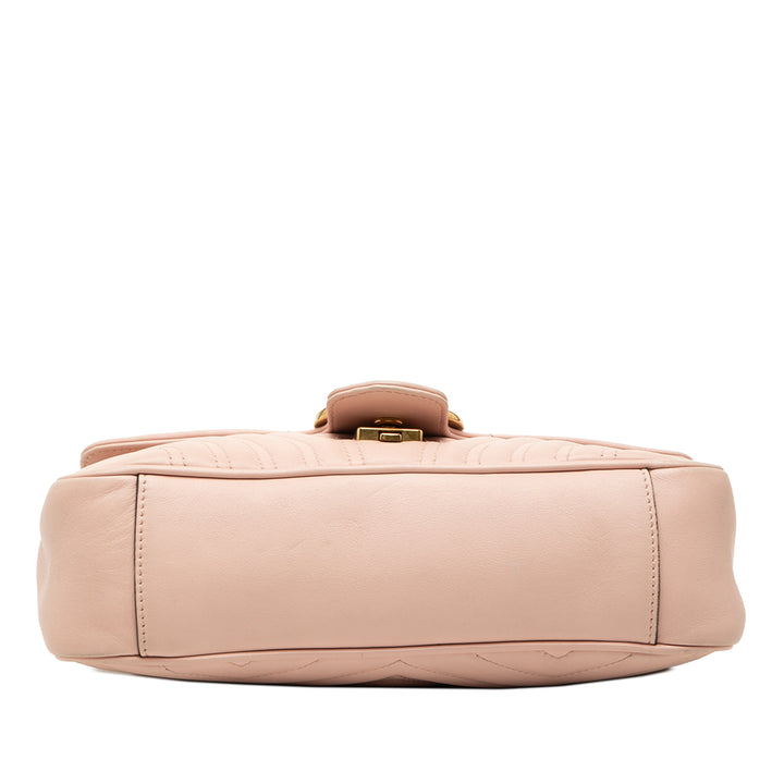 GG Marmont Matelasse Sac Moyen Rose