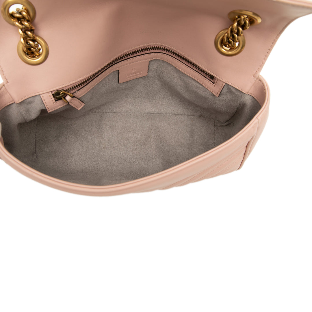 GG Marmont Matelasse Sac Moyen Rose