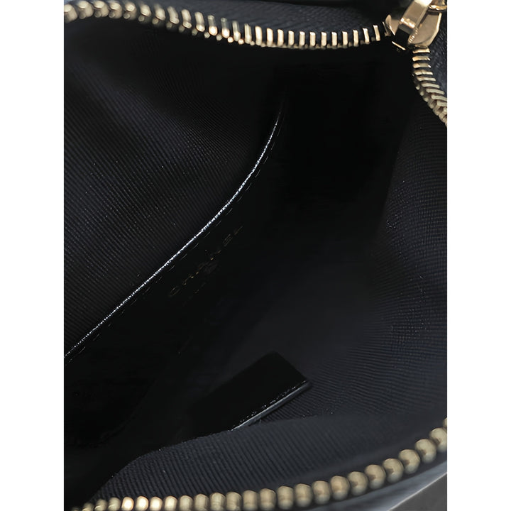 Chanel Matelassé Sac rond à chaîne Pochette Mini Cuir d'agneau Noir – vue 4 – GABY PARIS
