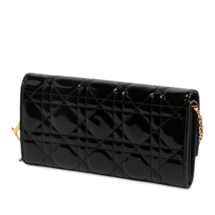 Dior Cannage Lady Dior Wallet on Chain Noir – vue 2 – GABY PARIS