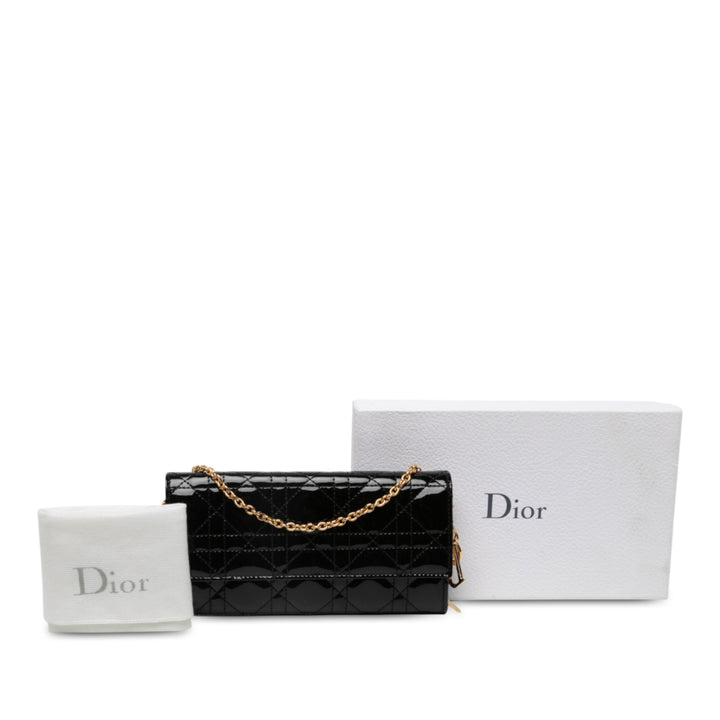 Dior Cannage Lady Dior Wallet on Chain Noir – vue 6 – GABY PARIS