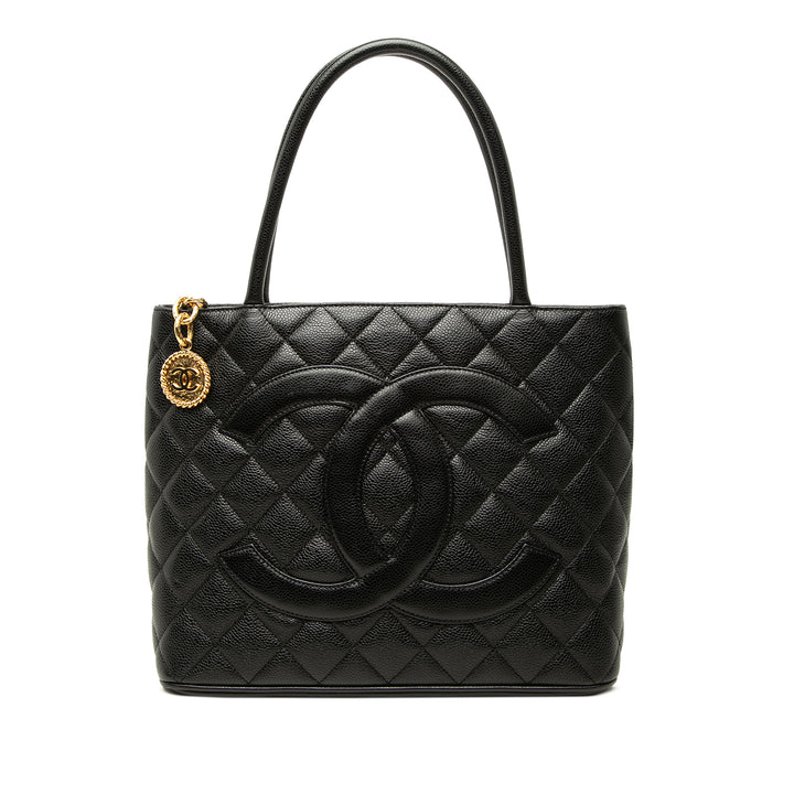 Medallion Cabas Cuir caviar Noir
