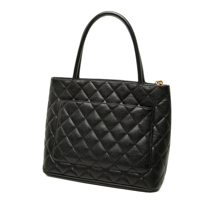 Medallion Cabas Cuir caviar Noir