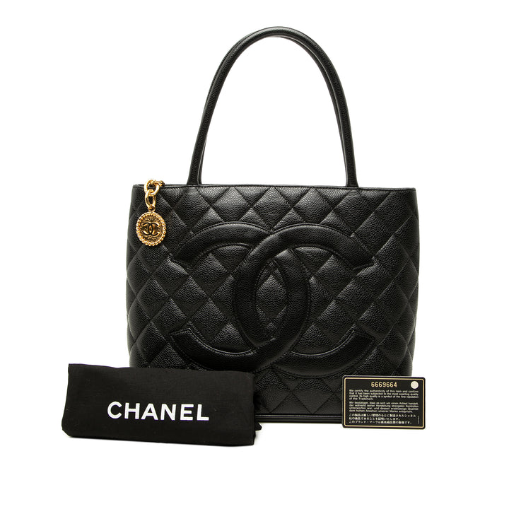 Medallion Cabas Cuir caviar Noir