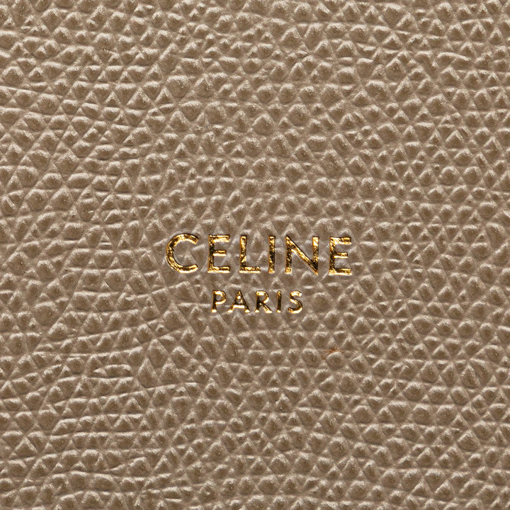 Small Grained Calfskin Vertical Cabas Satchel Brown - Gaby Paris