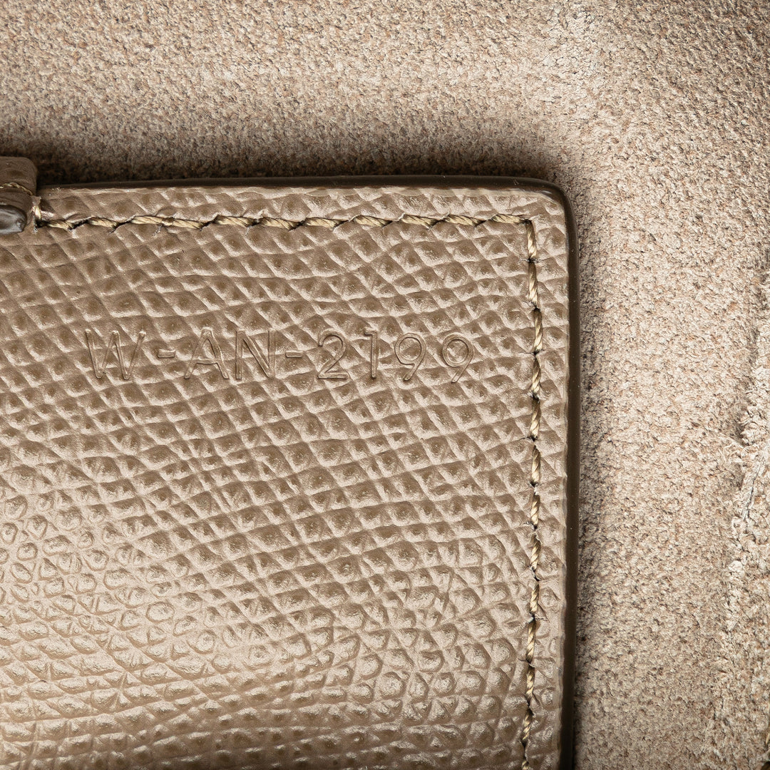 Small Grained Calfskin Vertical Cabas Satchel Brown - Gaby Paris