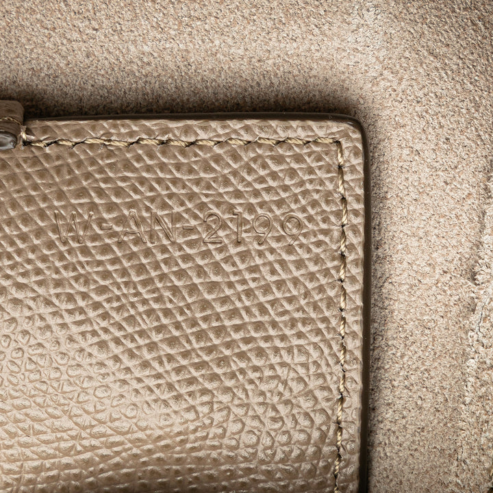 Small Grained Calfskin Vertical Cabas Satchel Brown - Gaby Paris