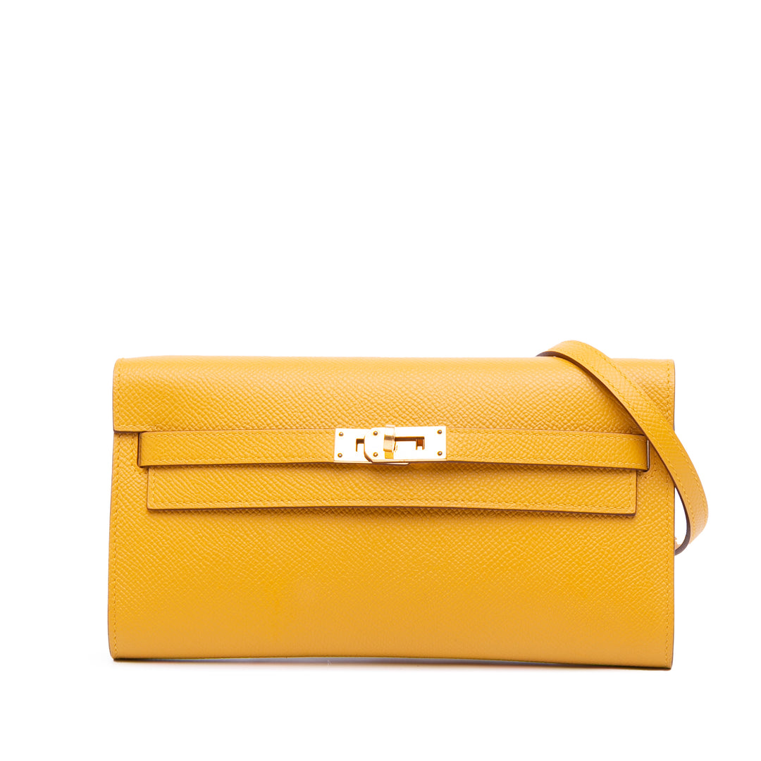 Epsom Kelly To Go Wallet Yellow - Gaby Paris