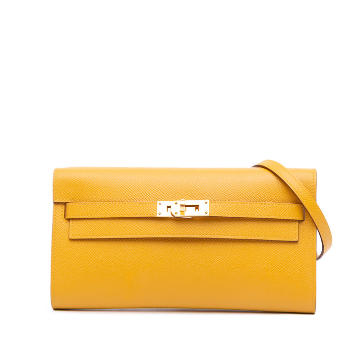 Epsom Kelly To Go Wallet Yellow - Gaby Paris