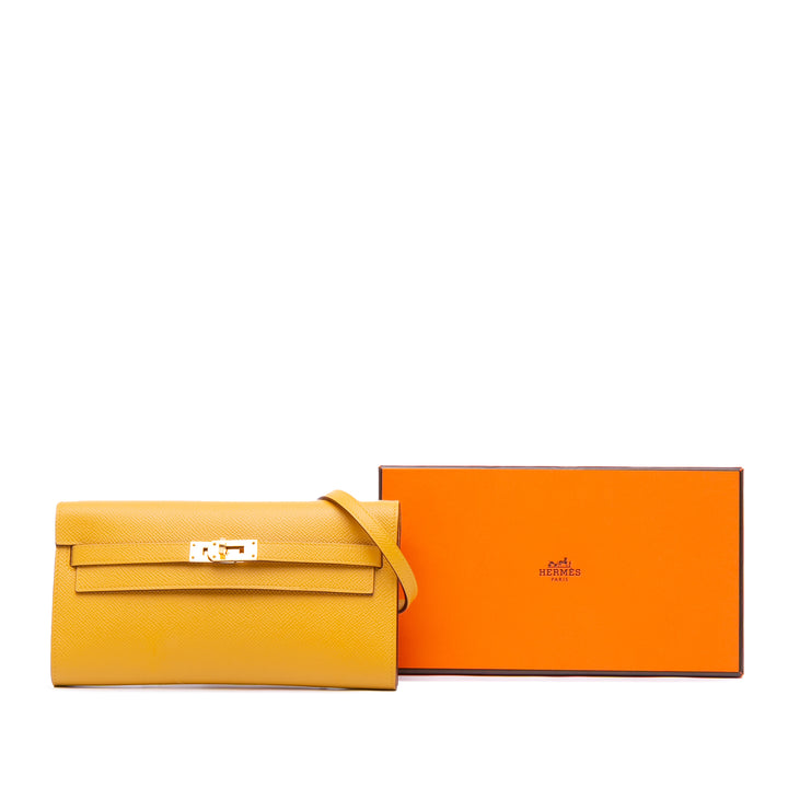 Epsom Kelly To Go Wallet Yellow - Gaby Paris