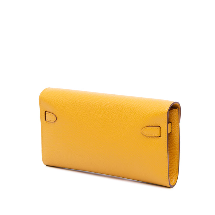 Epsom Kelly To Go Wallet Yellow - Gaby Paris