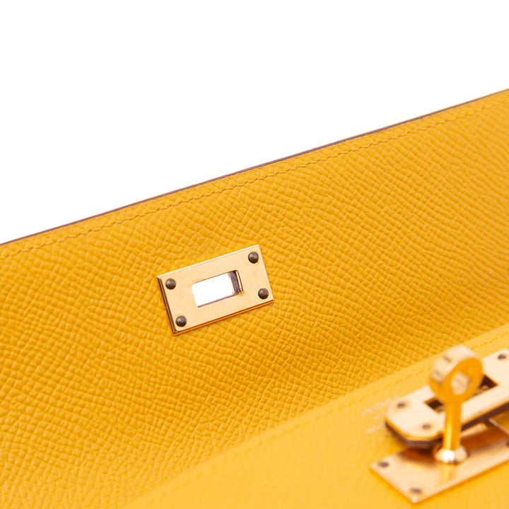 Epsom Kelly To Go Wallet Yellow - Gaby Paris