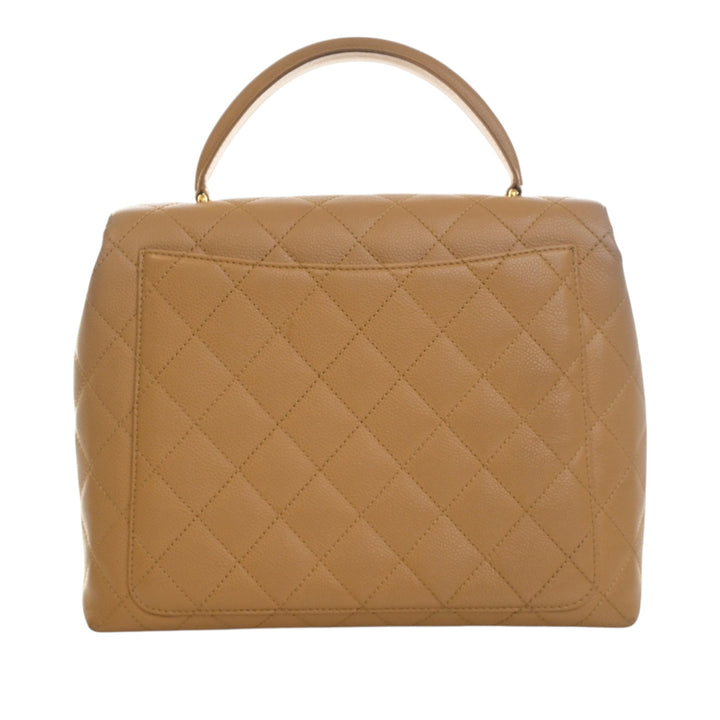 CC Matelassé Kelly sac à Cuir caviar Beige