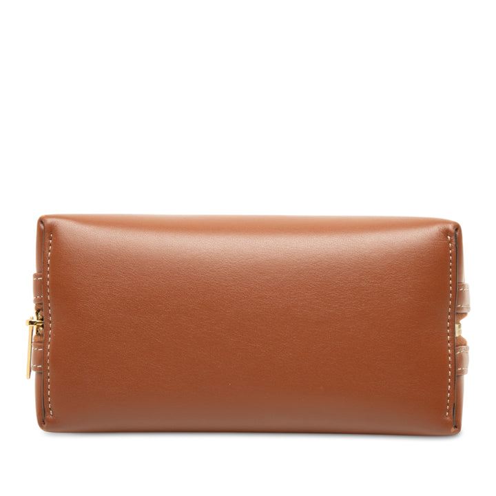 Celine Pochette Triomphe avec chaîne Cuir de veau lisse Marron – vue 3 – GABY PARIS