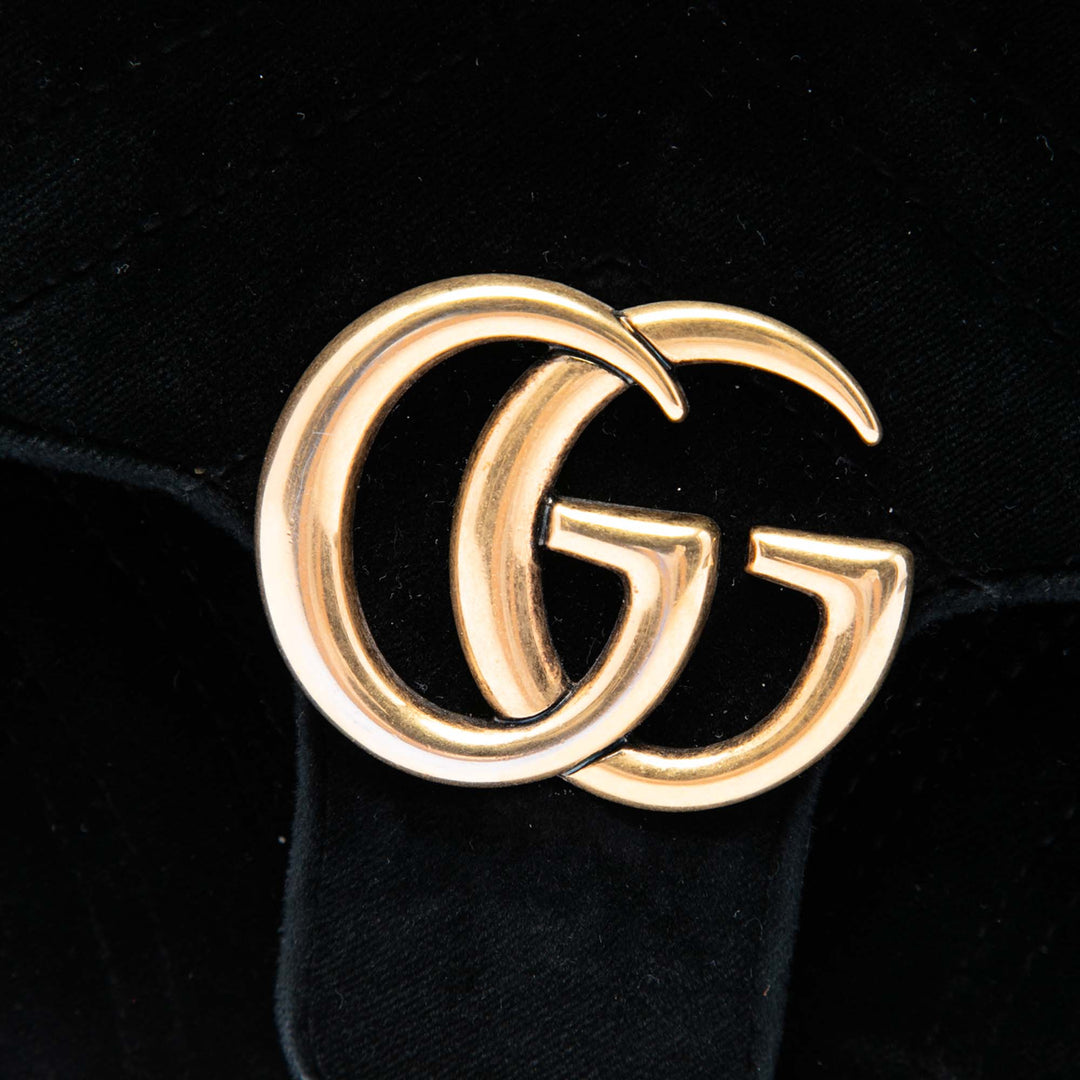 Gucci Small GG Marmont Matelasse Velours Sac bandoulière