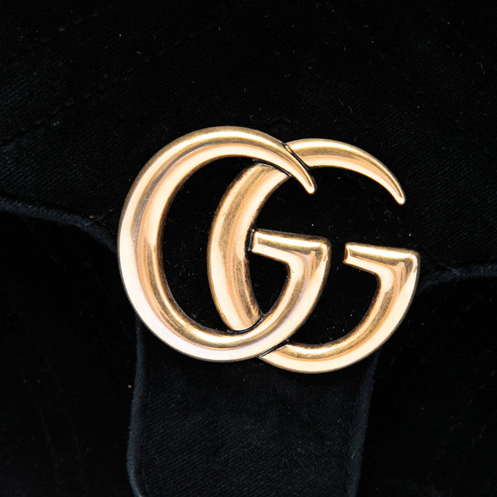 Gucci Small GG Marmont Matelasse Velours Sac bandoulière