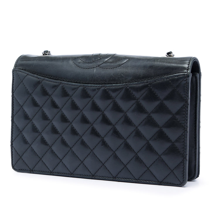 Chanel Small Matelassé Cuir de veau Ballerine à rabat