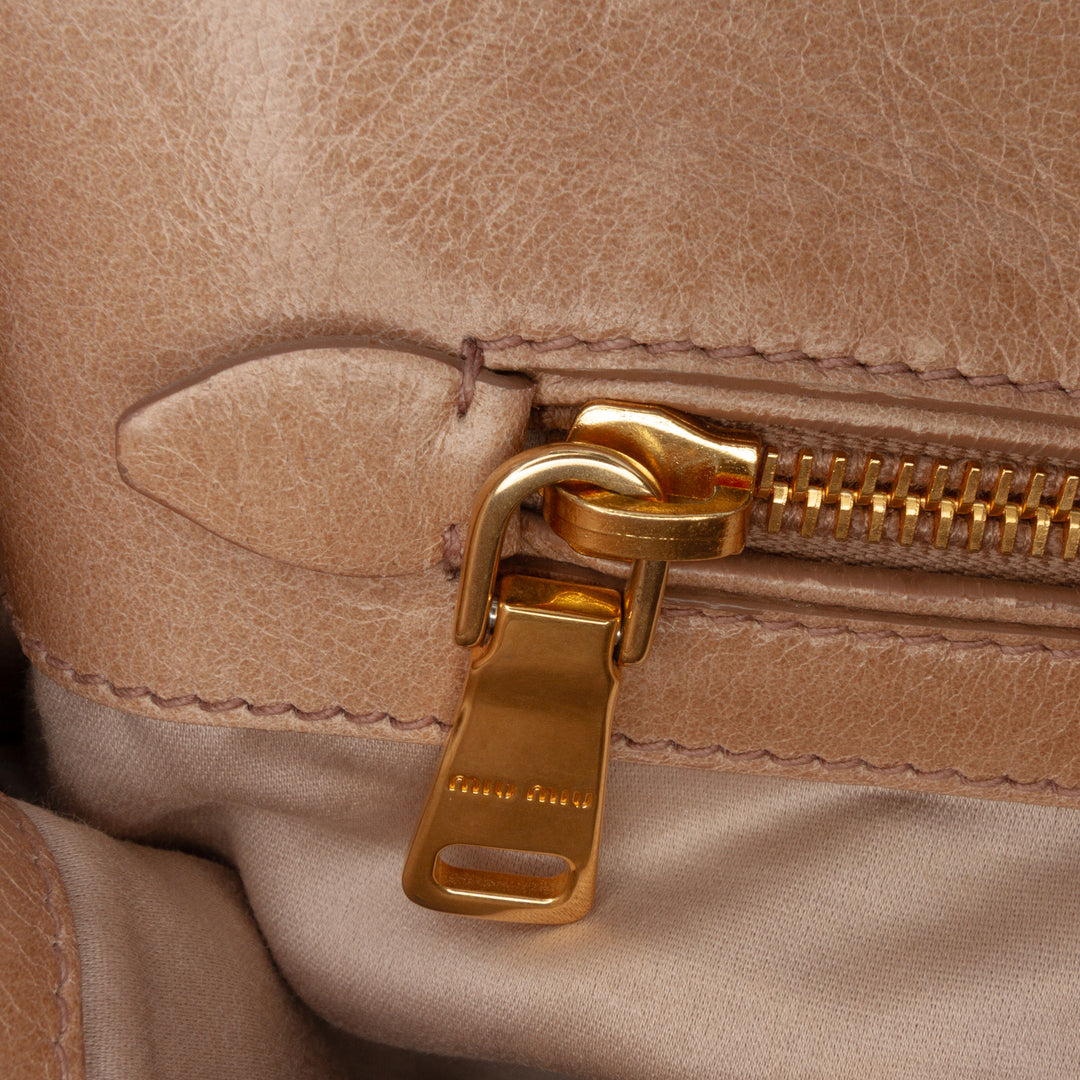 Vitello Shine Satchel Brown - Gaby Paris