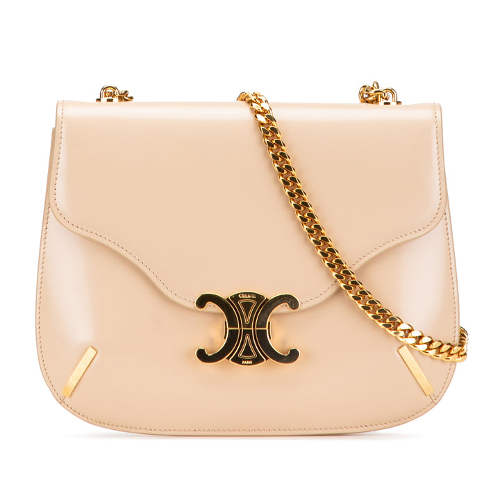 Celine Teen brillant Cuir de veau Triomphe Besace Clea Chain Sac porté croisé