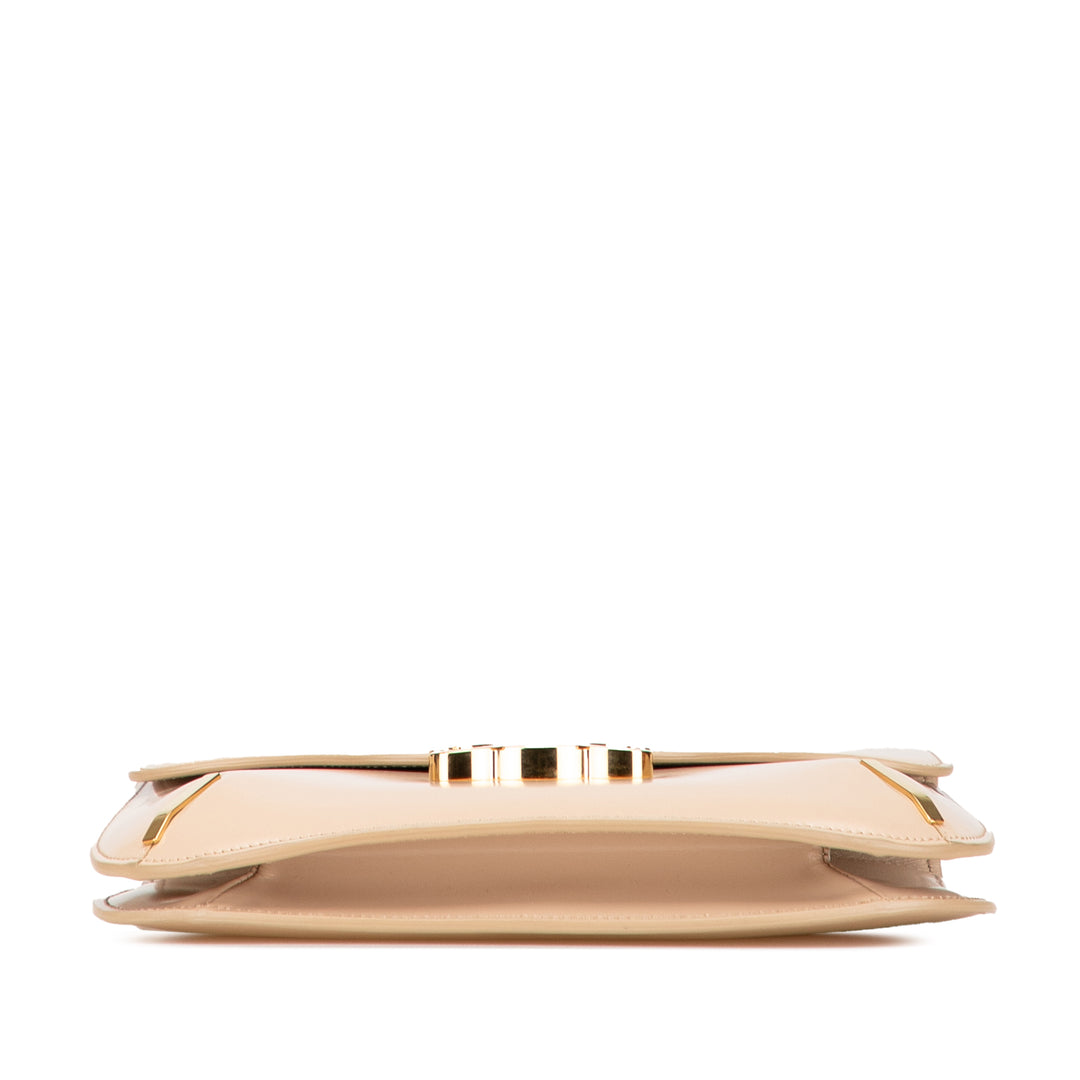 Celine Teen brillant Cuir de veau Triomphe Besace Clea Chain Sac porté croisé