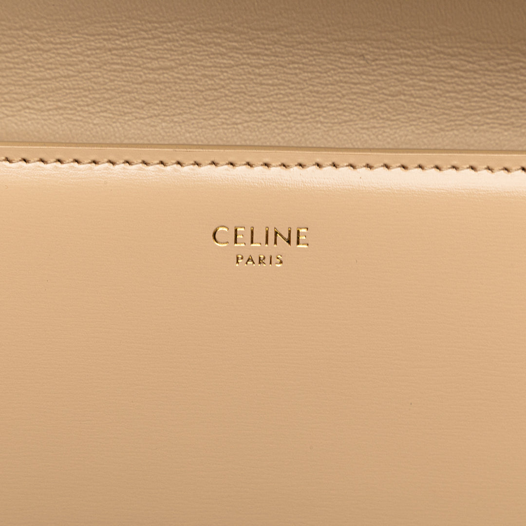 Celine Teen brillant Cuir de veau Triomphe Besace Clea Chain Sac porté croisé
