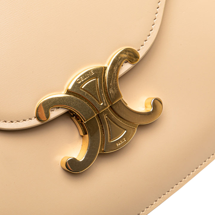 Celine Teen brillant Cuir de veau Triomphe Besace Clea Chain Sac porté croisé