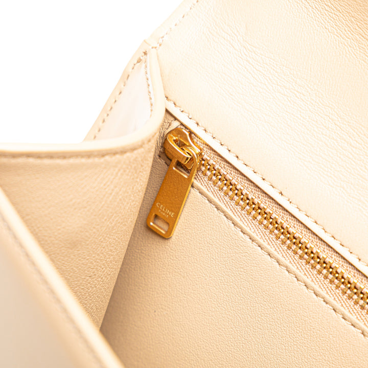 Celine Teen brillant Cuir de veau Triomphe Besace Clea Chain Sac porté croisé