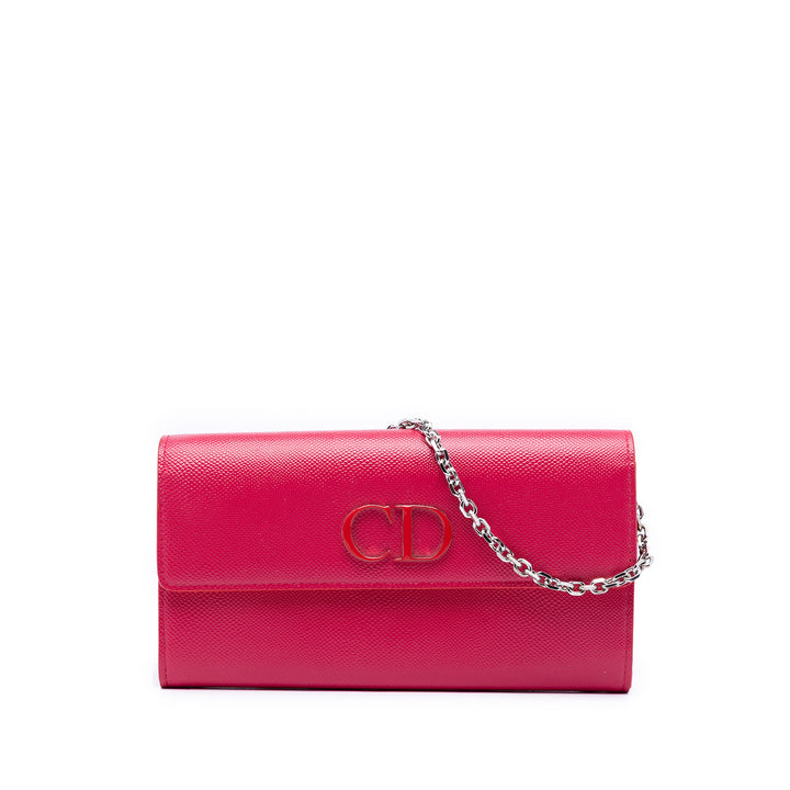 Dior Grained Cuir verni Mania Rendez Vouz Wallet on Chain