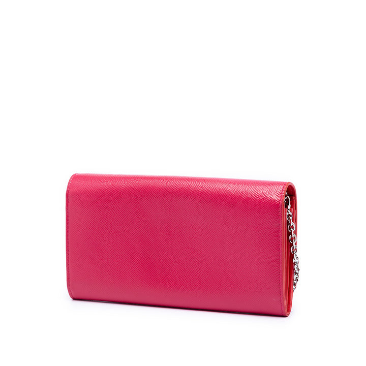 Dior Grained Cuir verni Mania Rendez Vouz Wallet on Chain