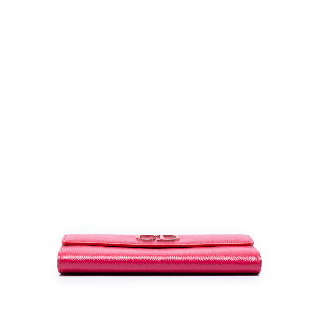 Dior Grained Cuir verni Mania Rendez Vouz Wallet on Chain