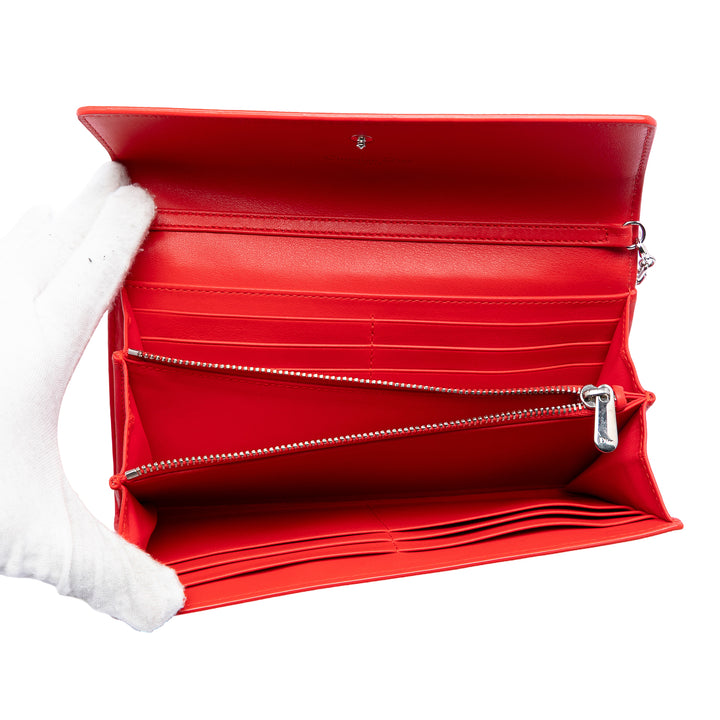 Dior Grained Cuir verni Mania Rendez Vouz Wallet on Chain