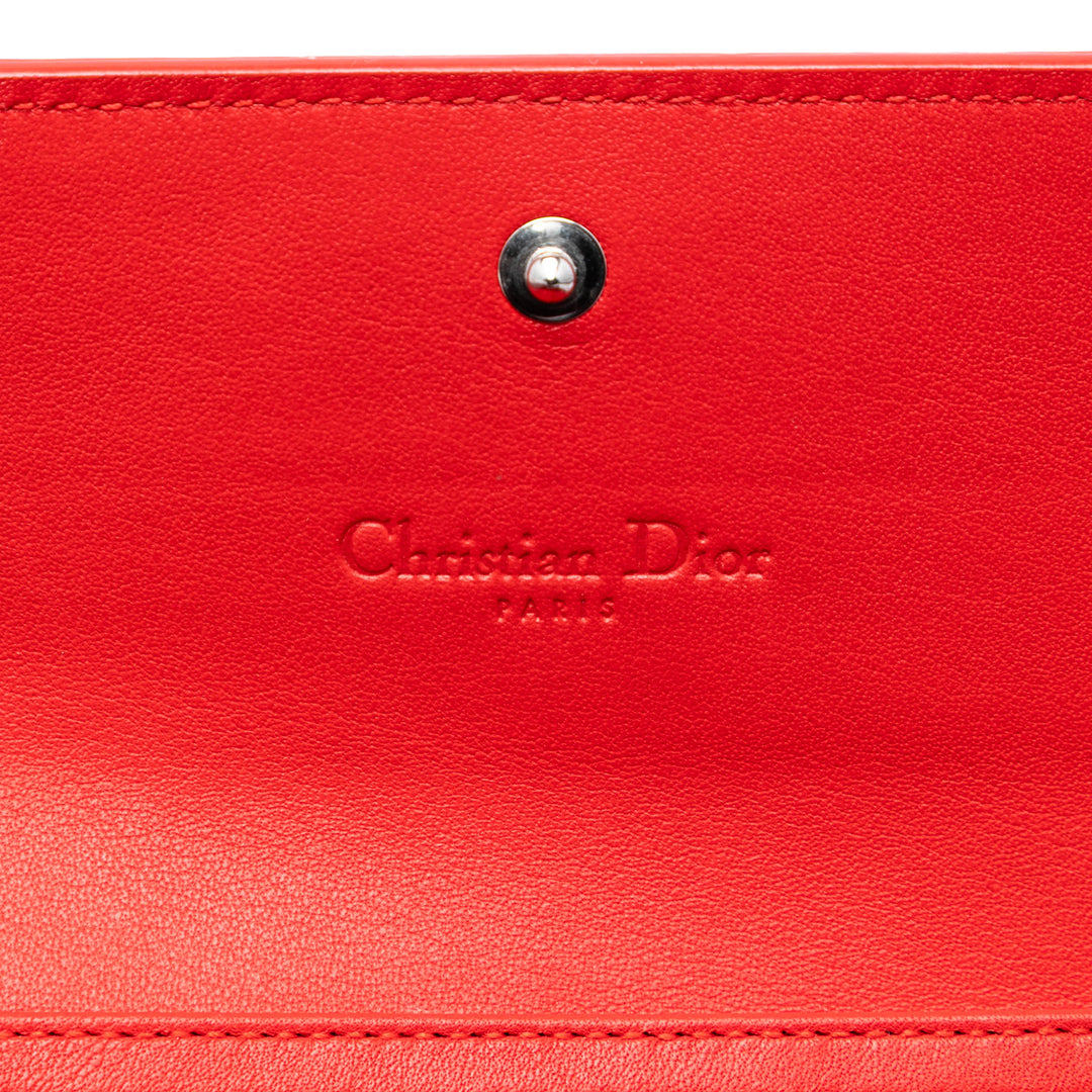 Dior Grained Cuir verni Mania Rendez Vouz Wallet on Chain