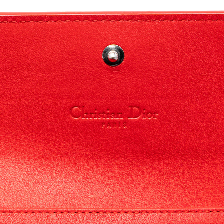 Dior Grained Cuir verni Mania Rendez Vouz Wallet on Chain