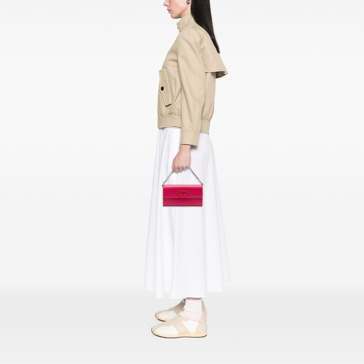 Dior Grained Cuir verni Mania Rendez Vouz Wallet on Chain