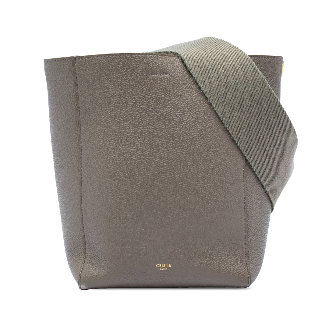Celine Small Soft Cuir de veau grainé Seau Sangle Bucket Sac