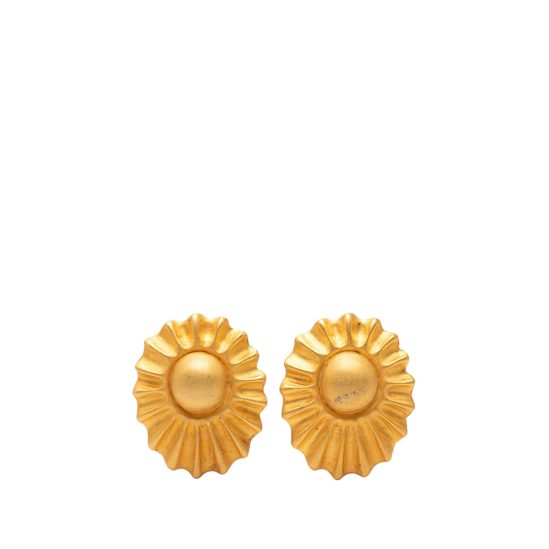 Hermès plaqué Sun À clip Boucles d'oreilles Doré – vue principale – GABY PARIS