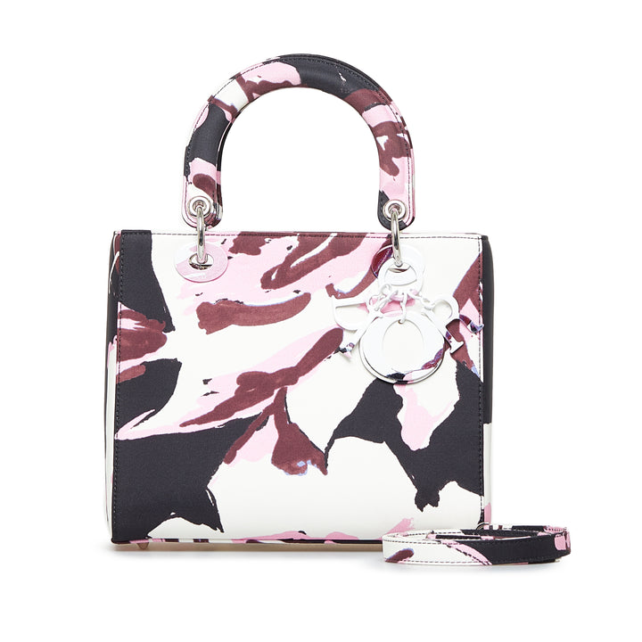 Medium Canvas Floral Graffiti Lady Dior White - Gaby Paris