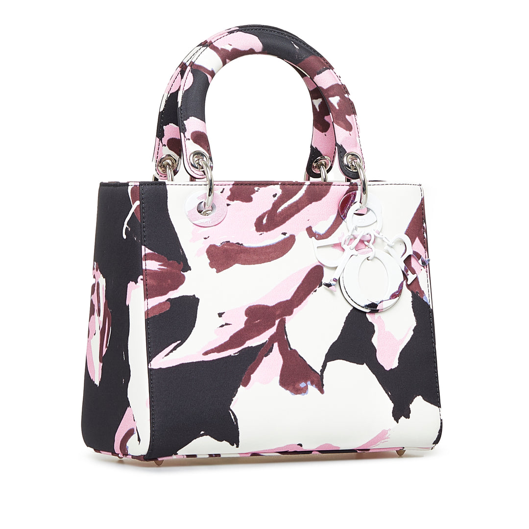 Medium Canvas Floral Graffiti Lady Dior White - Gaby Paris