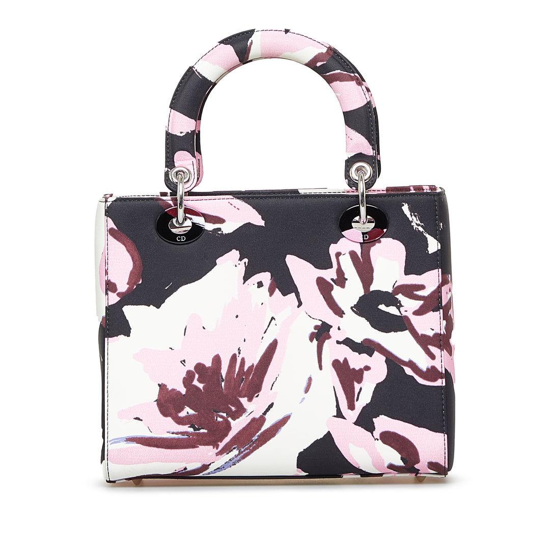 Medium Canvas Floral Graffiti Lady Dior White - Gaby Paris