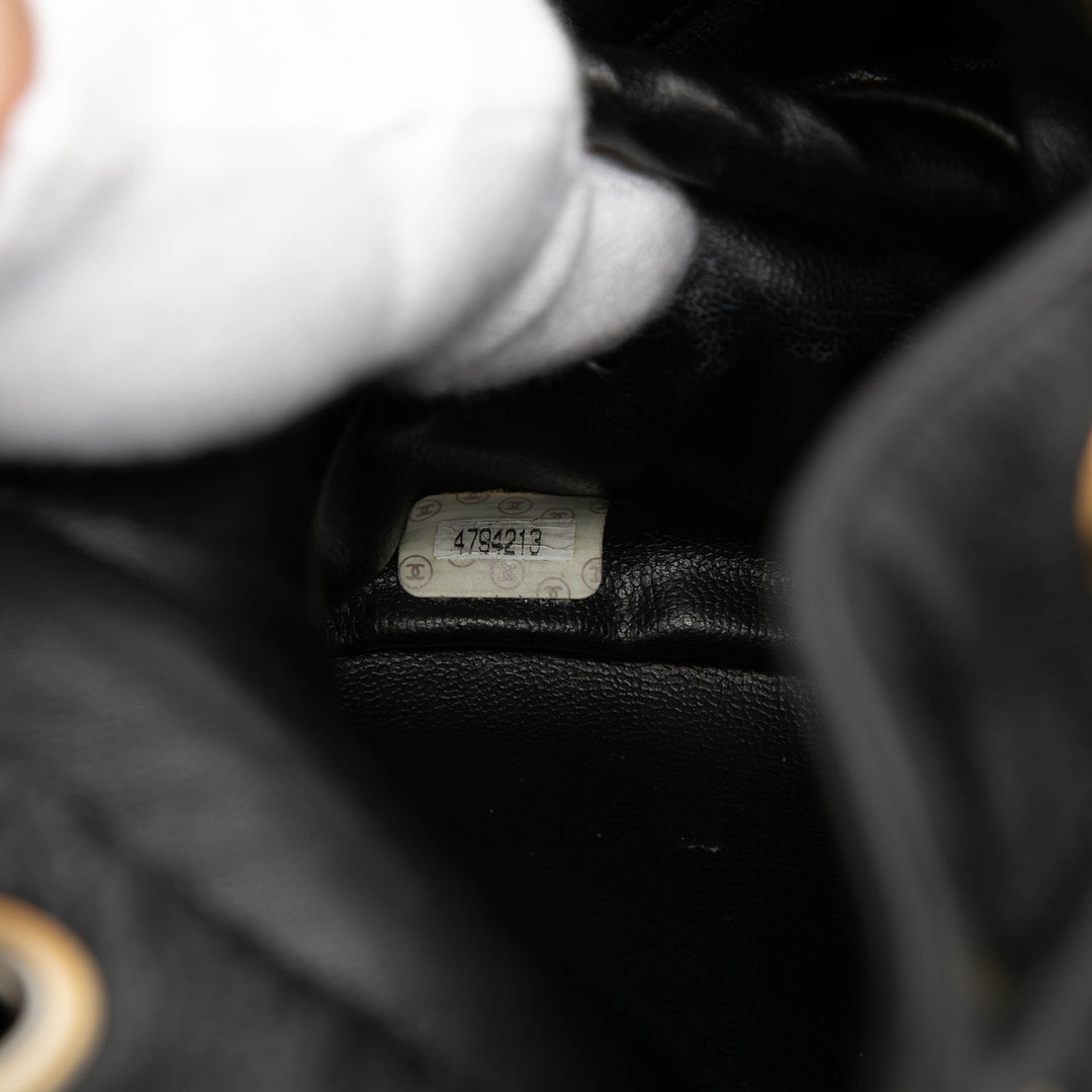 Chanel Caviar Triple CC Drawstring Bucket Sac