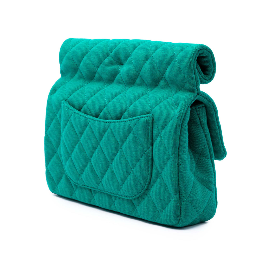 CC Matelassé Jersey Roll Pochette Vert