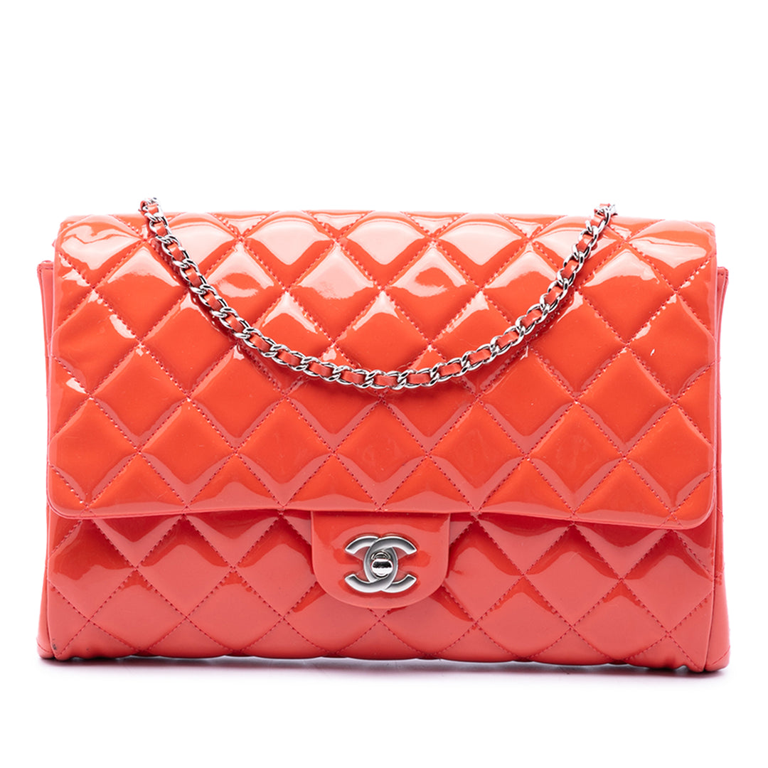 Chanel CC Matelassé à rabat Pochette avec chaîne Rose – vue principale – GABY PARIS