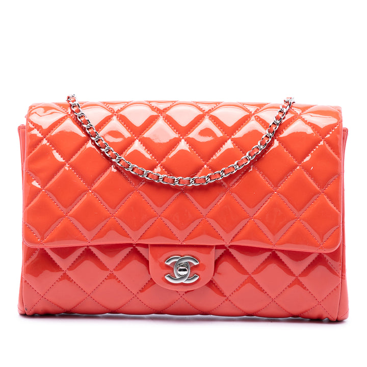 Chanel CC Matelassé à rabat Pochette avec chaîne Rose – vue principale – GABY PARIS
