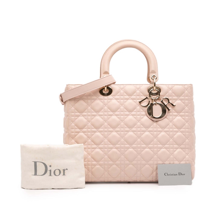 Dior Large Cuir d’agneau Cannage Lady Dior