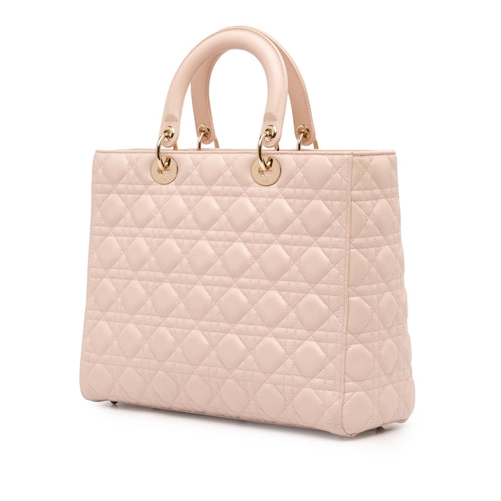 Dior Large Cuir d’agneau Cannage Lady Dior