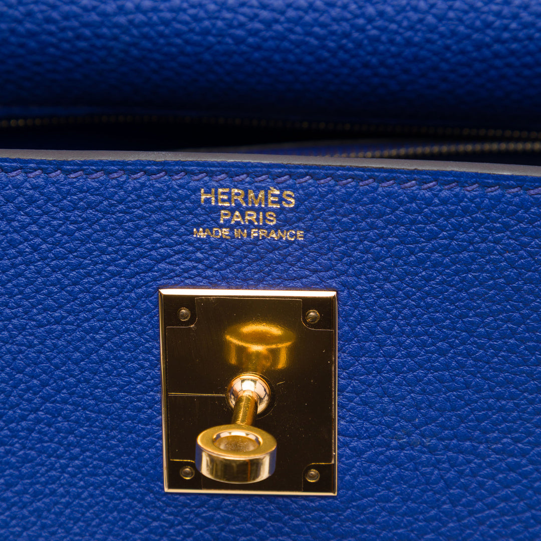 Hermès Kelly II Retourne 32 Togo Bleu – vue 5 – GABY PARIS
