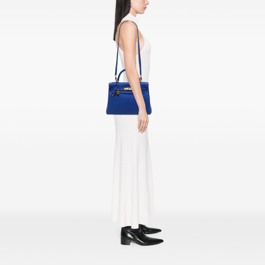 Hermès Kelly II Retourne 32 Togo Bleu – vue 6 – GABY PARIS