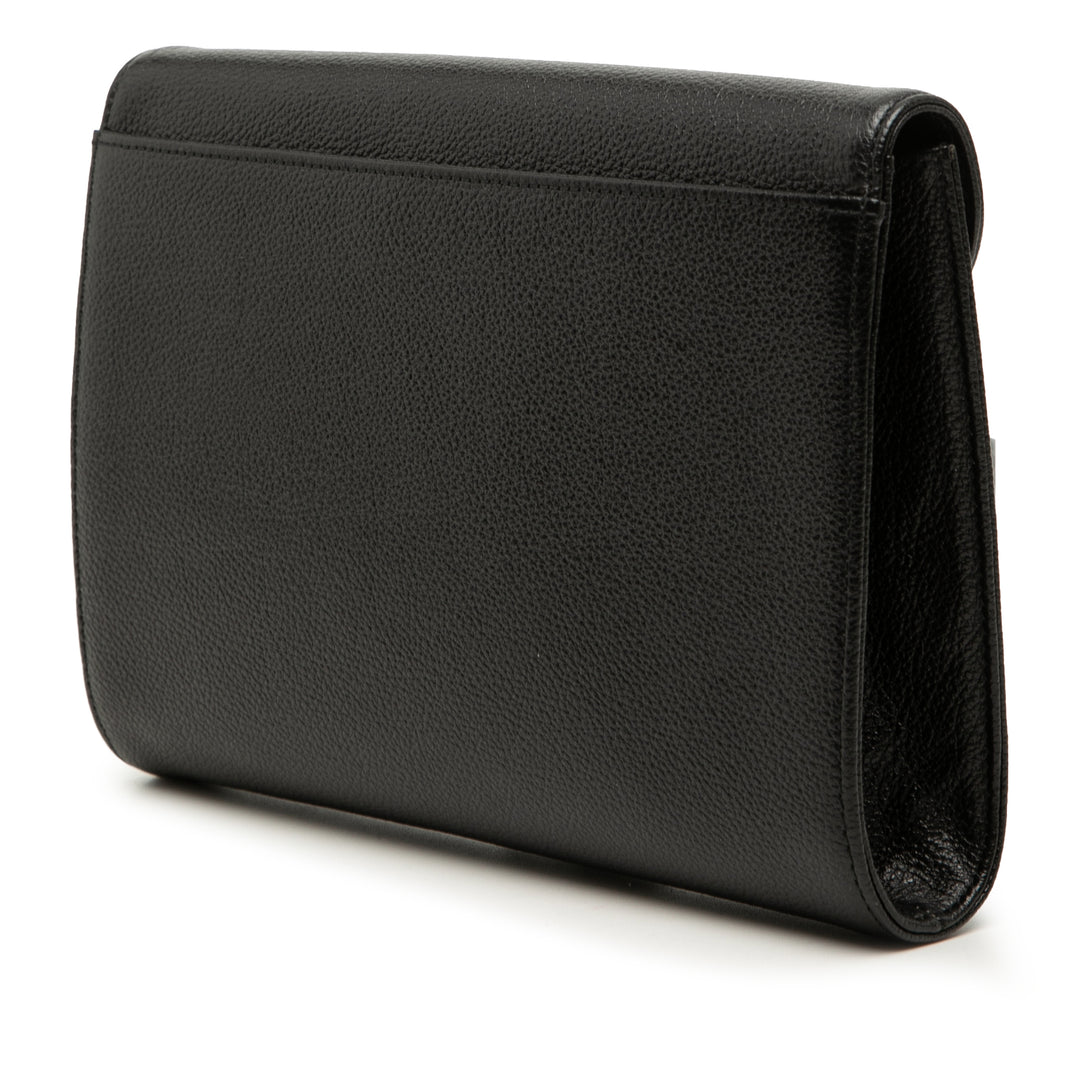 Saint Laurent Cuir de veau grainé Pochette
